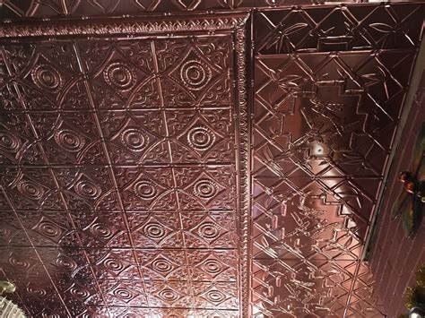 High quality (but affordable!) decorative ceiling tiles and accessories for both residential and commercial spaces. Harry's Scrollwork - Copper Ceiling Tile - 24″x24″ - #1219 ...