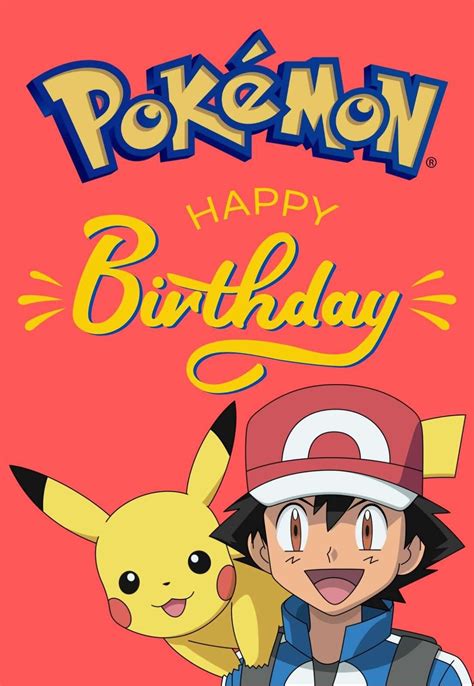 Pikachu Printable Birthday Cards — Printbirthdaycards Pokemon