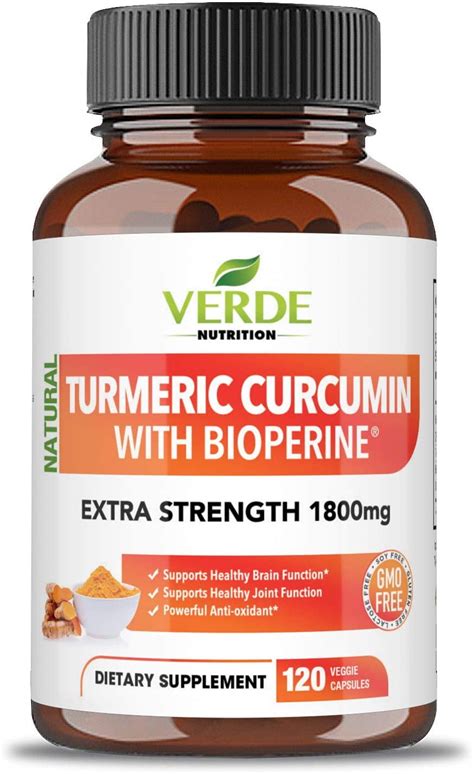 Turmeric Curcumin Max Potency Curcuminoids Mg With Bioperine