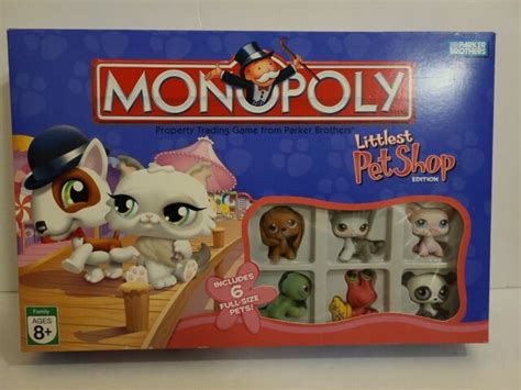 Monopoly Littlest Pet Shop Edition Board Game 99 Complete Set All