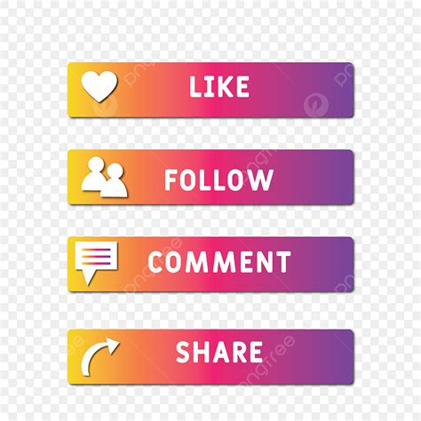 Like Comment Share Vector Art Png Instagram Like Follow Share Comment