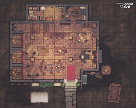 X Cozy Tavern Map Battlemaps Dnd World Map Dungeons And