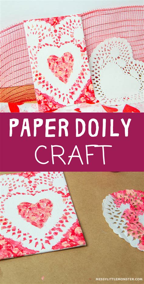 Paper Doily Heart Craft Wall Worthy Heart Art Messy Little Monster