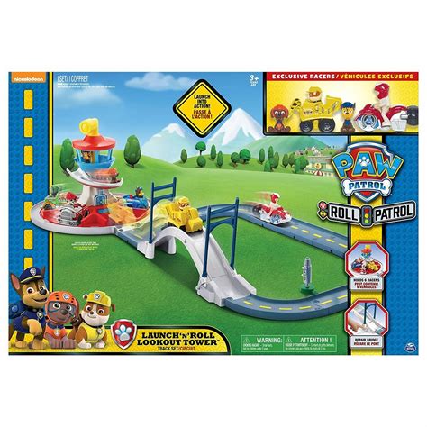 Paw Patrol Launch N Roll Lookout Tower Track Set With Chase And Zuma Ebay