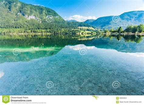 Mountain Reflections In Bohinj Lake Stock Image Image Of Outdoor