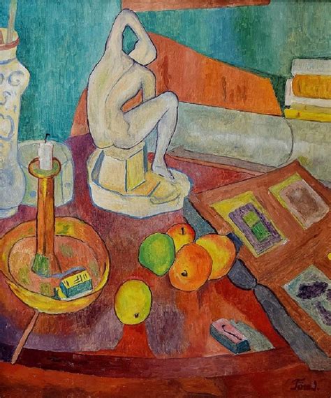Modernist Still Life Oil On Canvas Mid 20th Century For Sale At 1stdibs