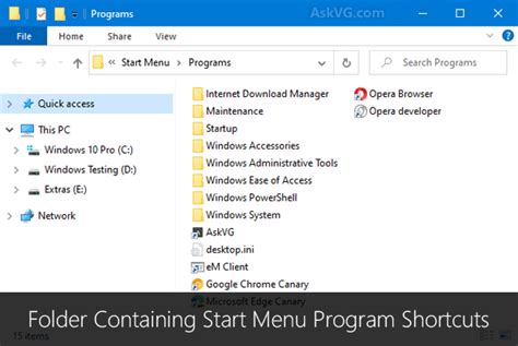 Tip Add Remove And Group Program Shortcuts In Windows 10 Start Menu