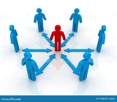 Human Connections Concept 3d Illustration Stock Illustration