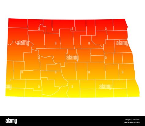 Map Of North Dakota Stock Photo Alamy