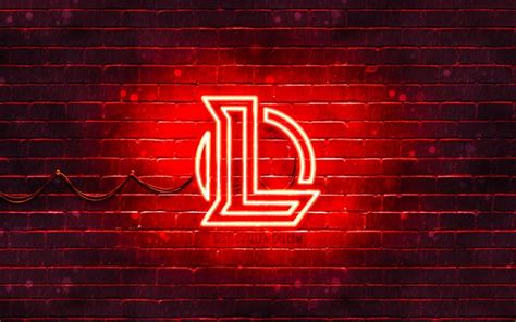 Download Wallpapers League Of Legends Red Logo Lol 4k
