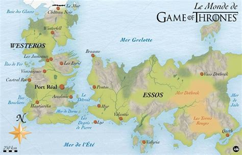 Le Monde De Game Of Thrones Carte De Game Of Thrones Game Of Thrones