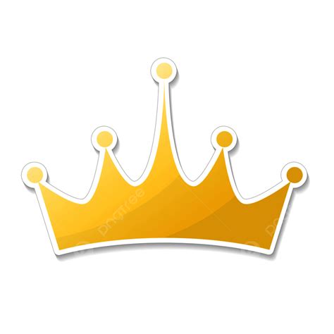 Gambar Logo Dan Ikon Mahkota Yang Digambar Tangan Dalam Gaya Kartun