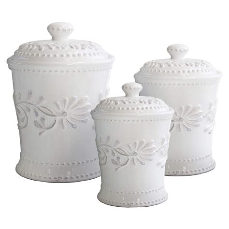 White Kitchen Canister Sets Ceramic