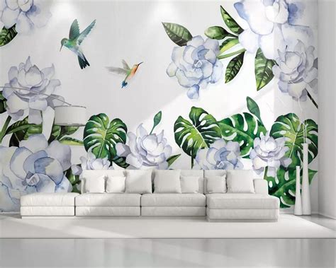Beibehang Custom Wallpaper Hand Painted Tropical Plants