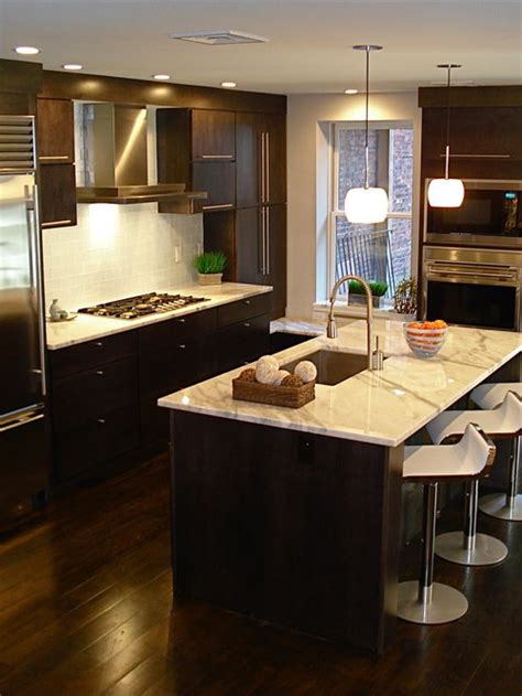 Think about how you use your current kitchen to identify your priorities for the remodeled space. Dark Cabinet Kitchens Home Design Ideas, Pictures, Remodel ...