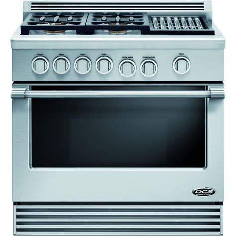 Dcs 36 Inch Professional 4 Burner Natural Gas Range With Grill Rgv