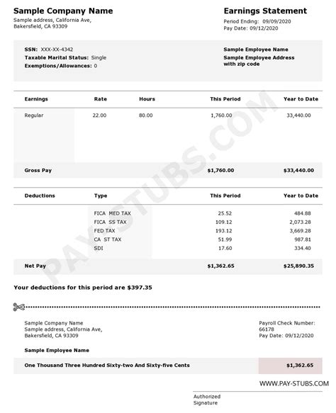 Sample Pay Stubs | Pay Stub Templates | Pay Stub