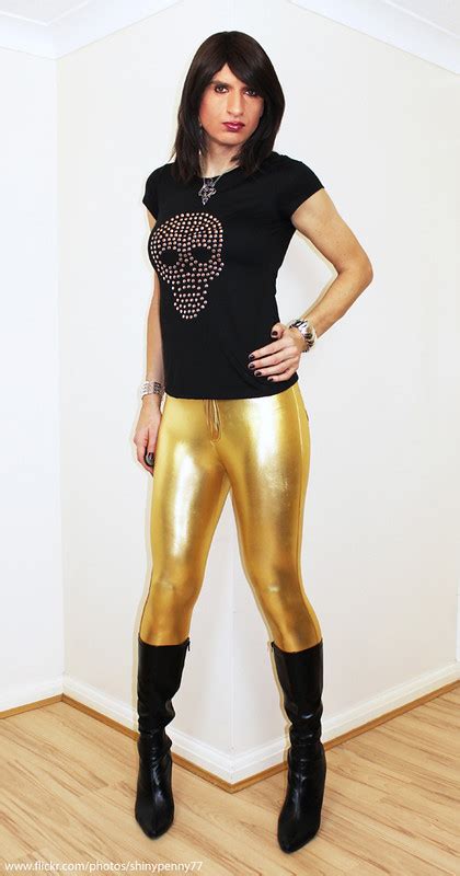 fluidr gold leggings… by shinypenny77