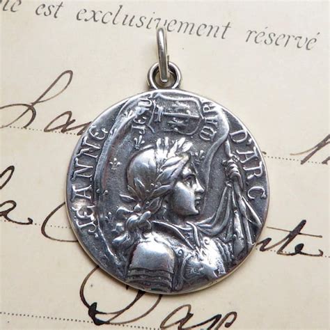 St Joan Of Arc Medal Patron Of Strong Women Soldiers Etsy