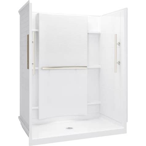 Sterling Accord White 4 Piece Alcove Shower Kit Common 36 In X 60 In Actual 36 In X 60 In