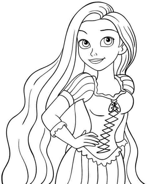 One day an evil witch locked her in a high tower. Printable Rapunzel Coloring Page | Disney Coloring Pages ...