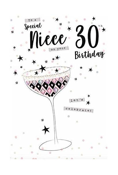 Birthday Niece Card Special 30th Tartan Tweed