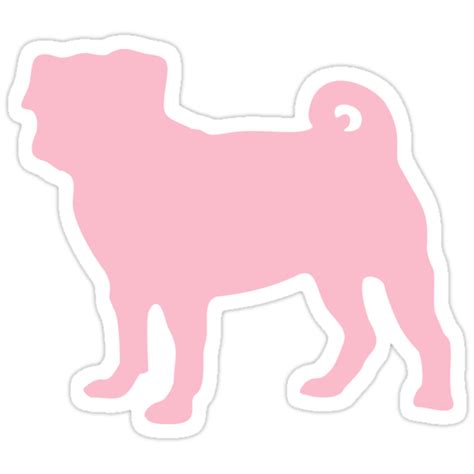 Pastel Pink Pug Stickers By Xooxoo Redbubble