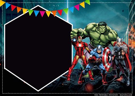 Superhero Birthday Party Invitation Template Free Printable Templates