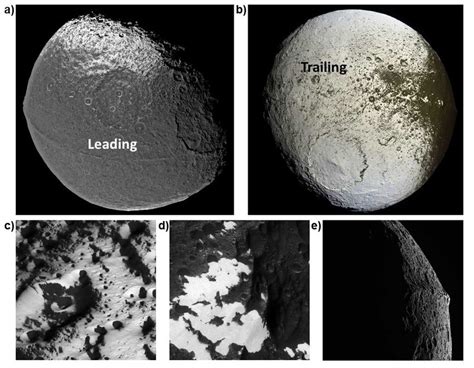 5 Cassini Iss Views Of Iapetus A Leading Hemisphere View The Dark