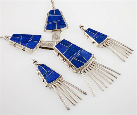Navajo Lapis Lazuli Sterling Silver Necklace Matchi Gem