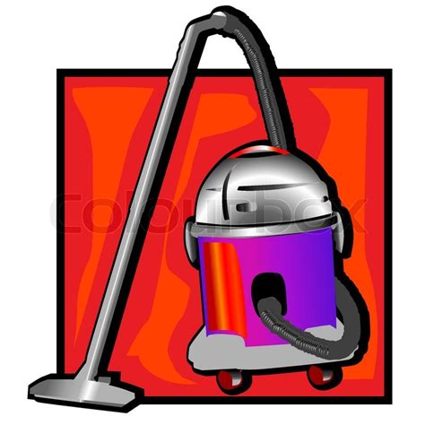 Retro Vacuum Cleaner Clip Art Stock Vector Colourbox