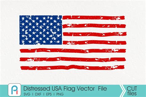 Free Distressed American Flag Usa Flag Svg Png Eps And Dxf By Designbundles