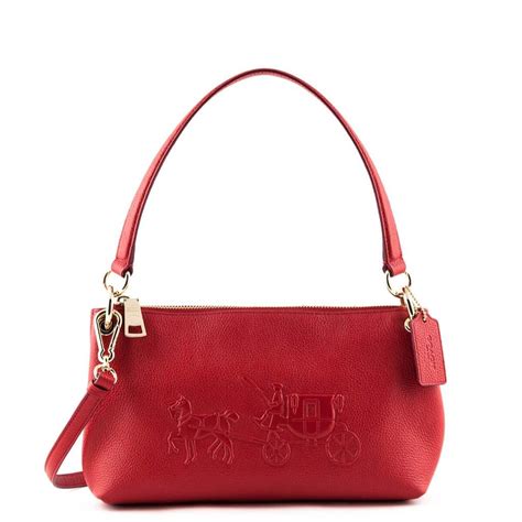 Coach Red Logo Embossed Bag - Secondhand Luxury Bags Canada | Purses crossbody, Bags, Embossed bag