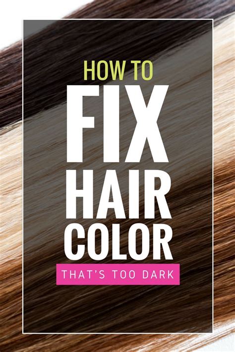 Is your hair too dark and you're looking for ways to lighten it? Simple Ways to Fix Hair Color That's Too Dark | Lightening ...