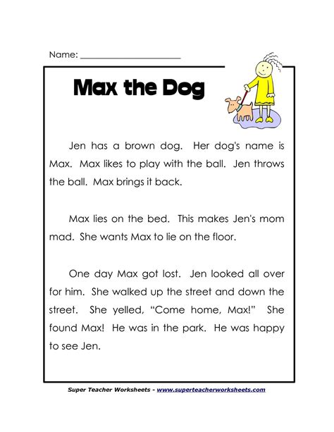 First Grade Printable Reading Activities