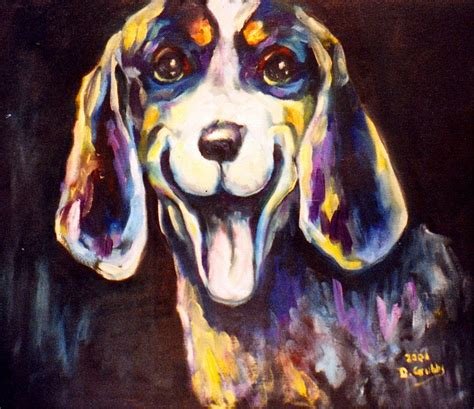 Bluetick Coonhound Painting By Darlene Grubbs