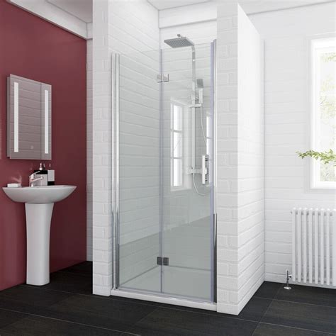 Elegant 800mm Bifold Shower Door Glass Shower Enclosure Reversible