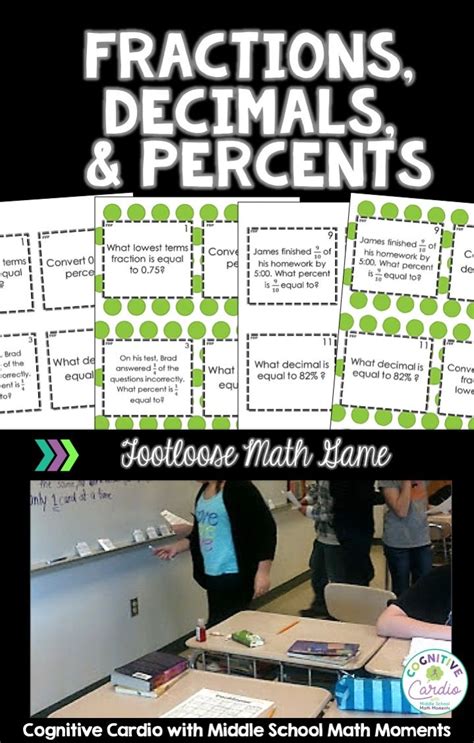 Converting Fractions Decimals And Percents Math Task Cards