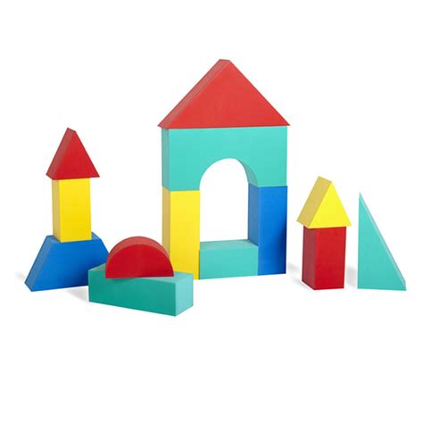 Giant Block Set Assorted Colors And Shapes 16 Pieces Eds700145