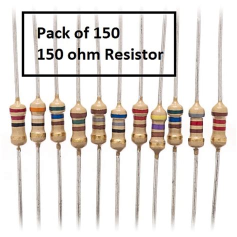 Pack Of 150 Resistor 150 Ohm Resistors 1 By 4w
