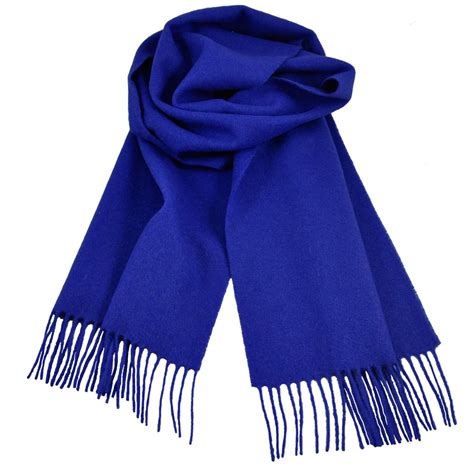 Plain Royal Blue 100 Wool Scarf From Ties Planet Uk