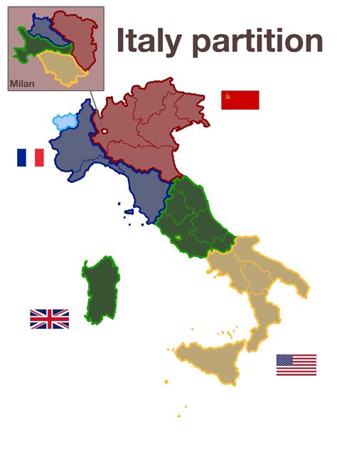 Post Wwii Italian Partition Map Imaginarymaps
