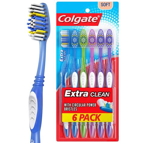 Colgate Extra Clean Toothbrush Full Head Soft 6 Count