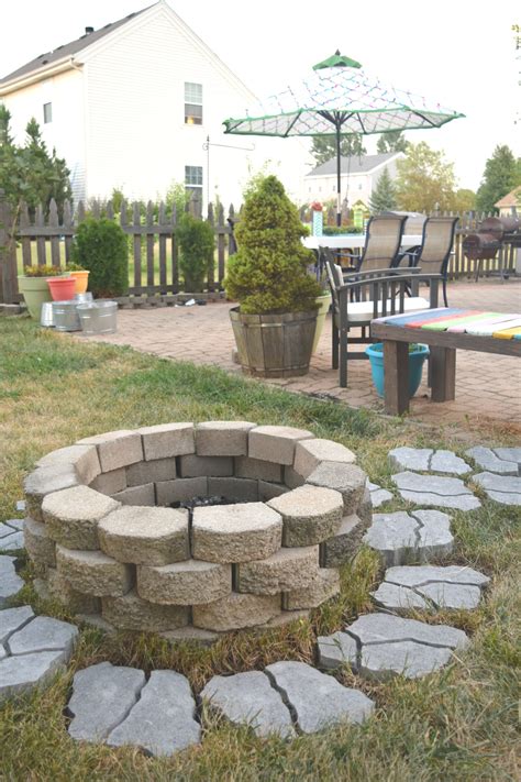 Looking to build a diy fire pit in your backyard? DIY fire pit for the backyard • Our House Now a Home