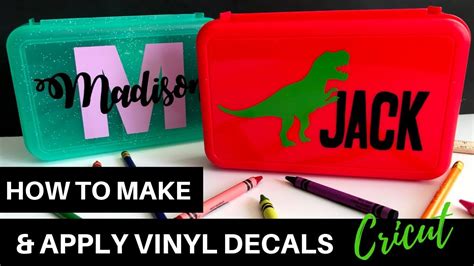 How To Make And Apply Vinyl Decals With Cricut Youtube