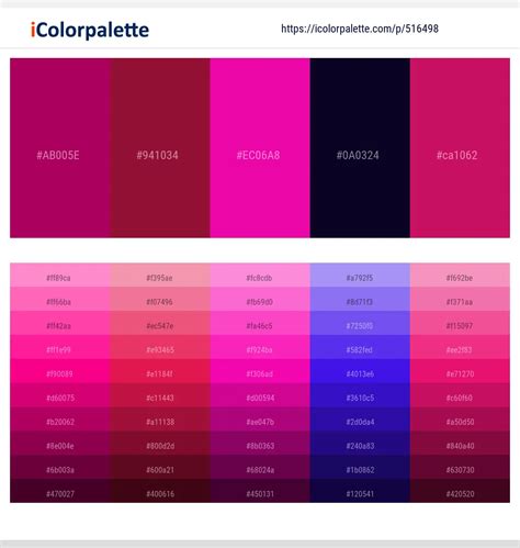 13 Latest Color Schemes With Dark Magenta And Deep Pink Color Tone