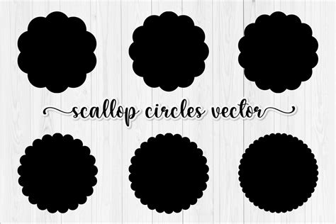 Scallop Circles Svg Clipart Graphic By Cutedigitalthings Creative Fabrica