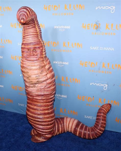 Heidi Klum 49 Unrecognisable As Worm For Halloween Before Stripping Down To Sexy Costume