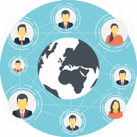 Global communication, global connections, global network, social network, worldwide connections icon