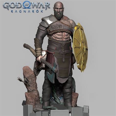 Kratos God Of War Ragnarok Stl 3d Print Files In 2022 Kratos God Of